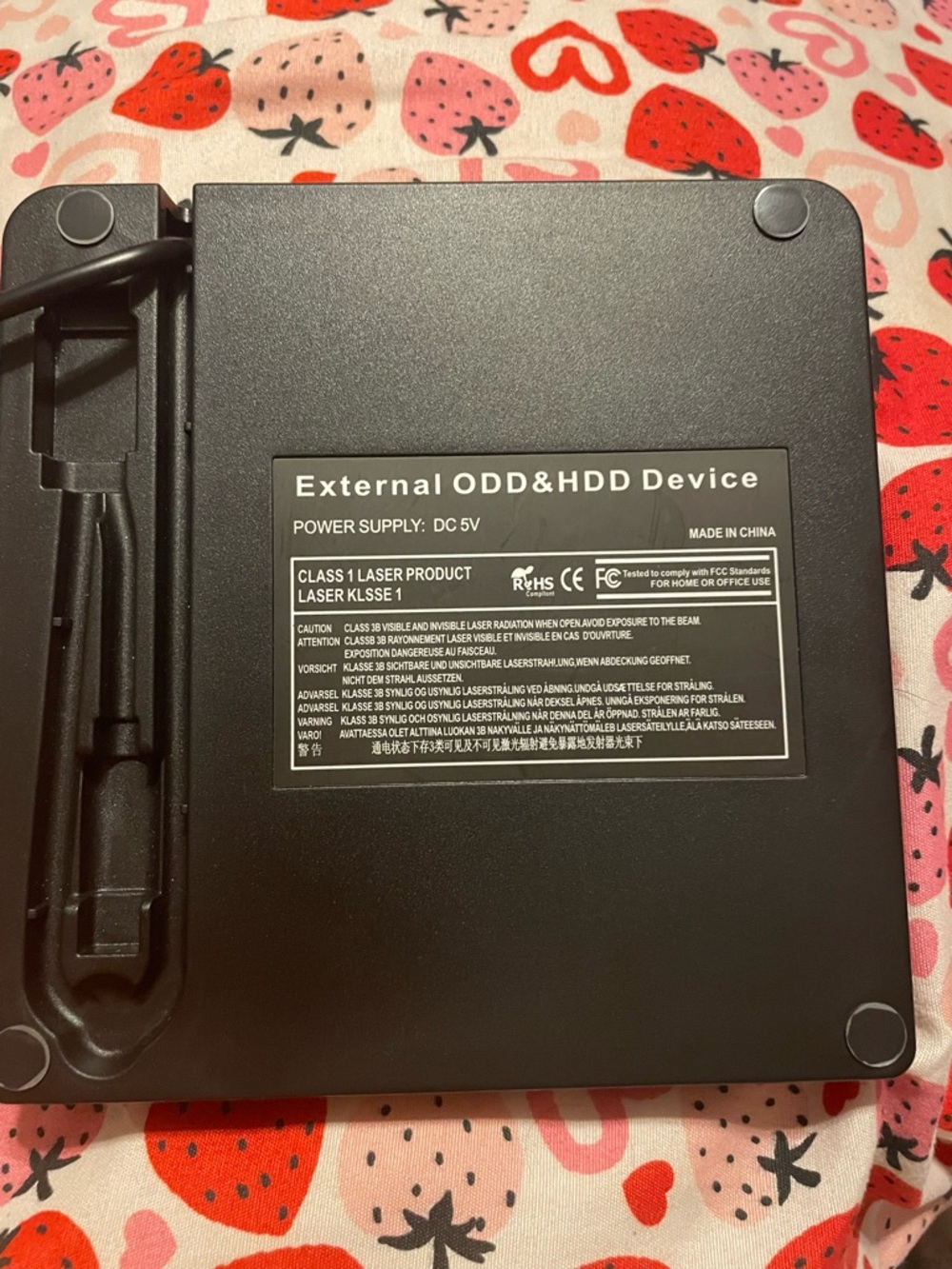 adidas Black Portable Media Drive with DVD Logo - Picture 3 of 4